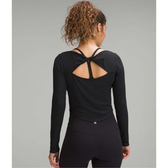 Lululemon Modal Silk Twist-Back Yoga Long Sleeve Shirt Size 4 - Picture 1 of 7